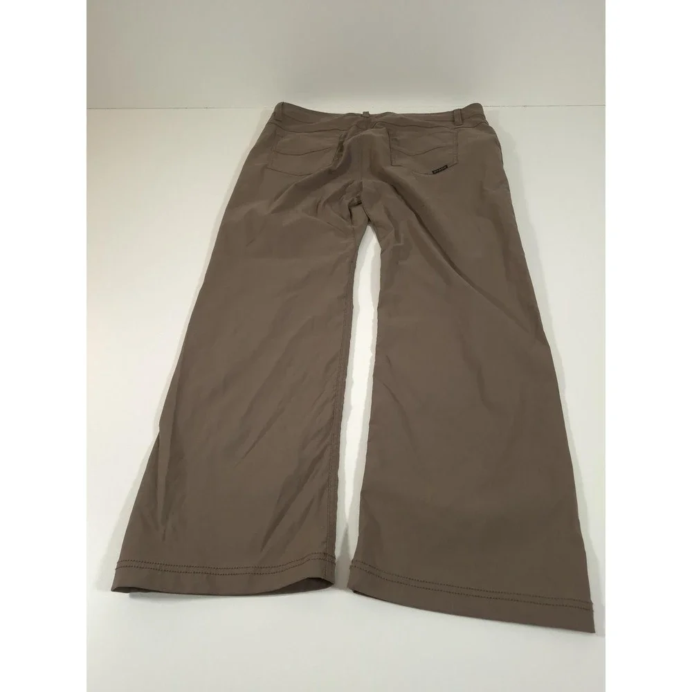 PrAna Brion Pants Mens 38x30 Beige Slim Fit Stretch Nylon 5 Pocket Outdoor